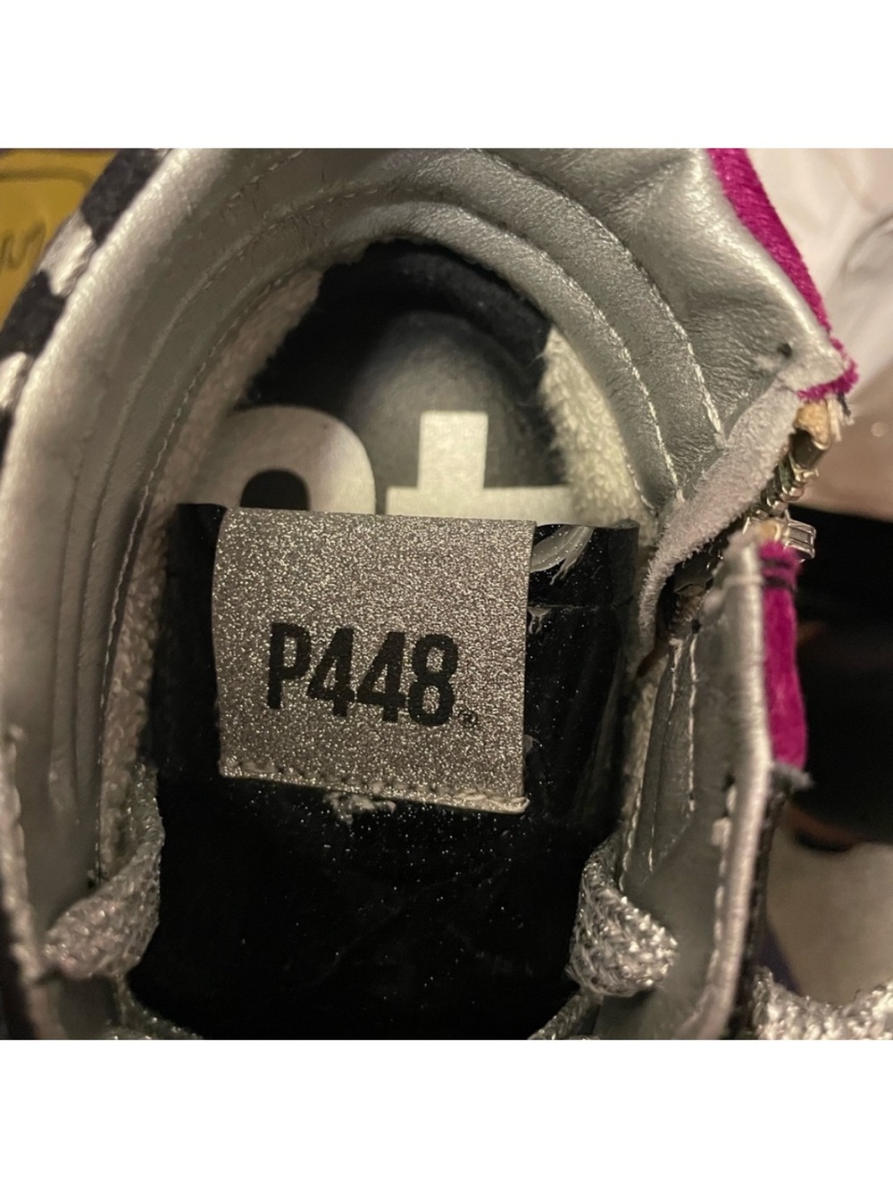 Platform Sneaker with Pink Accent - Women's Casual Shoe - Picture 2 of 4
